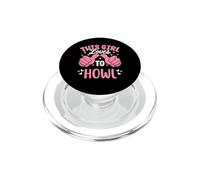 A Esta Chica le Encanta aullar Divertido Amante del Lobo Aullando PopSockets PopGrip para MagSafe