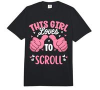 A Esta Chica le Encanta desplazarse Divertido Smartphone Social Media Comfort Colors Adult Heavyweight T-Shirt