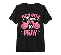 A Esta Chica le Encanta Orar Fe Divertida Religiosa Camiseta Premium