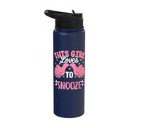 A esta chica le encanta posponer una siesta divertida dormida Stainless Steel Insulated Water Bottle