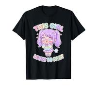 A Esta Chica le Encanta tirarse un Pedo Divertido Humor Anime Kawaii Camiseta