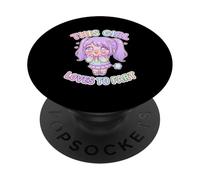 A Esta Chica le Encanta tirarse un Pedo Divertido Humor Anime Kawaii PopSockets PopGrip Adhesivo