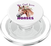 A Esta Chica le encantan los Caballos para Las Mujeres Amantes de los Caballos y los Ponis PopSockets PopGrip para MagSafe