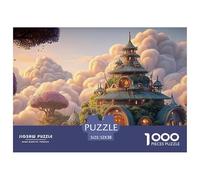 A Estate in The Style of Ancient China 1000 Piece Corte Preciso Rompecabezas Floating Fairy Village Divertido Jigsaw Educativo Amigos 52x38cm/1000pcs