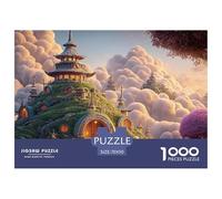 A Estate in The Style of Ancient China 1000 Piezas Corte Preciso Rompecabezas Sunset Cloud Sea Familia Jigsaw Regalo Adultos 70x50cm/1000pcs