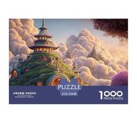 A Estate in The Style of Ancient China 1000 Pzas Corte Preciso Rompecabezas Sunset Cloud Sea Familia Jigsaw Decoración Adultos 52x38cm/1000pcs