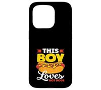 A este chico le encanta Hot Dogs Hot Dog Lover Carcasa para iPhone 15 Pro