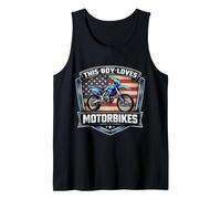A Este Chico le encantan Las Motos American Dirt Bike Motocross USA Camiseta sin Mangas