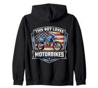 A Este Chico le encantan Las Motos American Dirt Bike Motocross USA Sudadera con Capucha