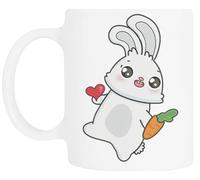 A Este Conejito Le Encantan Las Zanahorias Y A Ti También Taza De Cerámica Blanca Para Beber Ceramic Mug Drinking Cup