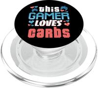 A Este Jugador le encantan los carbohidratos Divertida Cita de Aperitivos para Juegos PopSockets PopGrip para MagSafe