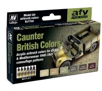 A Estrenar Vallejo Farb-Set, Británico Camuflaje, África&Mediterráneo, 6x17ml