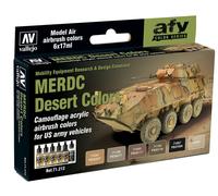 A Estrenar Vallejo Farb-Set, Merdc Wüstentarnung Ee.uu Ejército, 6x17ml Artículo
