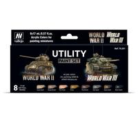 A Estrenar Vallejo Farb-Set, Mundo War II & War III Modelo Color & Wash 70201