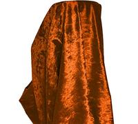 A-Express Tela de terciopelo Aplastado Suave Material Cortinas Cojines Modista 140cm ancho - 5 Metro (500cm x 140cm) Naranja quemada