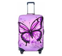 A Fascinating Universe - Funda de equipaje de viaje para equipaje de 18 a 32 pulgadas, lavable, resistente a los arañazos, Mariposa Púrpura, M