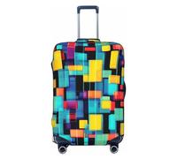 A Fascinating Universe - Funda de equipaje de viaje para equipaje de 18 a 32 pulgadas, lavable, resistente a los arañazos, Diagrama geométrico cuadrado, L