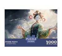 A Female Demon with Pale Skin 1000 Pcs Ökopapier Puzzle Japanese Geisha Stressabbau Familienspiel Puzzles Als Geburtstagsgeschenke 38x26cm/1000pcs