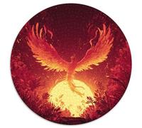 A Fénix Rising from The Ashes, A Golden El Sol Rompecabezas Sostenibles Estampados para Adultos De Madera De 1000pcs (67.5x67.5cm)