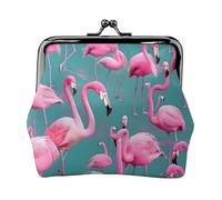 A Flock of Flamingos - Carteras pequeñas para mujer, carteras para mujer, monedero para mujer, cartera pequeña para mujer, bolsa de maquillaje pequeña para bolso, Black, Talla única, Organizador de