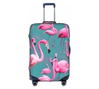 A Flock Of Flamingos - Funda para equipaje, lavable, resistente a los arañazos, para equipaje de 18 a 32 pulgadas, Blanco, M