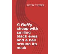 A fluffy sheep with smiling black eyes and a bell around its neck