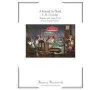 A Friend in Need Cross Stitch Pattern - C.M. Coolidge: Regular and Large Print Cross Stitch Pattern