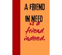 A friend in need is a friend indeed: Grid diary for thoughts, support and personal reflections | Simple & Elegant Journal for School, Work or Daily Notes | 120 Pages | 6x9 in