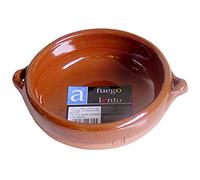A Fuego Lento Cazuela Tapeo Abombada Horno, Barro, Miel, 13 x 3.5 cm