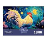 A Full-Body Shot of A Rooster 1000 Pcs Premium-Karton Puzzle Farm Animal Lebendige Bilder Familienspiel Puzzles Als Geburtstagsgeschenke 70x50cm/1000pcs