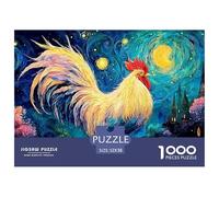 A Full-Body Shot of A Rooster 1000 Pcs Stabiler Karton Puzzle Farm Animal Lebendige Bilder Kreatives Spiel Puzzles Als Wohnaccessoires 52x38cm/1000pcs