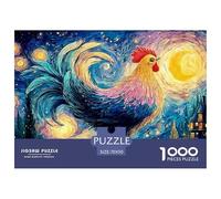 A Full-Body Shot of An Adorable Rooster 1000 Stück Premium-Karton Puzzle Farm Animal Lebendige Bilder Familienspiel Puzzles Für Erwachsene Und Kinder 70x50cm/1000pcs