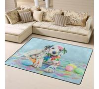 A Funny Little Dalmatian Puppy Area Rugs para decoración de sala de estar, alfombras suaves y lavables para dormitorio, alfombra de interior antideslizante para dormitorio, sala de estar, 63 x 48