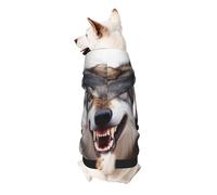 A Furry Wolf's Head - Sudadera con capucha para perro, ropa suave y transpirable para perros pequeños a grandes, ropa elegante y cómoda para perros
