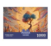 A Futuristic Cityscape 1000 Pcs Cartón Rompecabezas Floating Bonsai City Liberador De Estrés Juego Creativo Puzzle Juego De Desafío Difícil 52x38cm/1000pcs