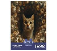 A Gato Is All Puzzles Imposible,desafío para Adultos Juego EduGatoivo 1000 Piezas Obra De Arte De Juego De para Adultos, Regalos A Partir De 14 Años 70x50cm/1000pcs