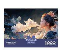 A Geisha Is Smoking 1000 Pcs Premium-Karton Puzzle Japanese Geisha Stressabbau Familienspiel Puzzles Für Erwachsene Und Kinder 70x50cm/1000pcs