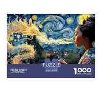 A_Geisha_is_Smoking 1000 Pcs Premium-Karton Puzzle Japanese Geisha Stressabbau Familienspiel Puzzles Als Geburtstagsgeschenke 70x50cm/1000pcs