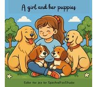 A girl and her puppies (Cozy coloring by SpiritedFoxStudio)