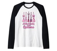 A Girl Gotta Have Options Pastel Witch Broom Kawaii Hallowee Camiseta Manga Raglan