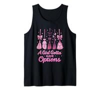 A Girl Gotta Have Options Pastel Witch Broom Kawaii Hallowee Camiseta sin Mangas