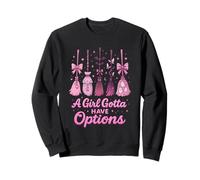 A Girl Gotta Have Options Pastel Witch Broom Kawaii Hallowee Sudadera