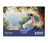 A Girl in A White Wedding Dress 1000 Pcs Premium-Karton Puzzle Kitten Stressabbau Kreatives Spiel Puzzles Als Wohnaccessoires 52x38cm/1000pcs