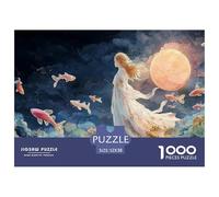 A Girl in An Elegant Dress 1000 Stück Premium-Karton Puzzle Kitten Lebendige Bilder Familienspiel Puzzles Als Wohnaccessoires 52x38cm/1000pcs