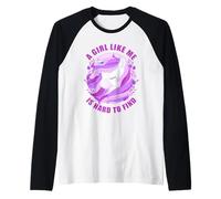 A Girl Like Me is Hard to Find - Women Kids Unicorn Mother's Camiseta Manga Raglan