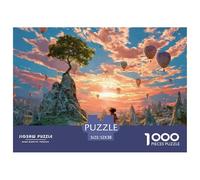 A Girl Riding on Her Skateboard in Cappadocia 1000 Pcs Premium-Karton Puzzle Kitten Stressabbau Familienspiel Puzzles Als Geburtstagsgeschenke 52x38cm/1000pcs