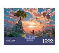 A Girl Riding on Her Skateboard in Cappadocia 1000 Stück Stabiler Karton Puzzle Kitten Lebendige Bilder Kreatives Spiel Puzzles Für Erwachsene Und Kinder 70x50cm/1000pcs