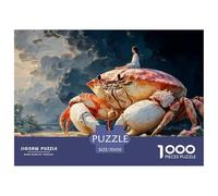 A Girl Sits on The Back of An Enormous Crab 1000 Pcs Stabiler Karton Puzzle Kitten Stressabbau Familienspiel Puzzles Als Wohnaccessoires 70x50cm/1000pcs