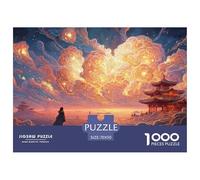 A Girl Stands on The Horizon 1000 Piece Corte Preciso Rompecabezas Moonlit Temple Divertido Jigsaw Educativo Amigos 70x50cm/1000pcs