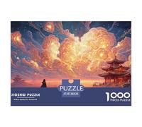 A Girl Stands on The Horizon 1000 Piece Corte Preciso Rompecabezas Moonlit Temple Divertido Jigsaw Educativo Amigos 38x26cm/1000pcs